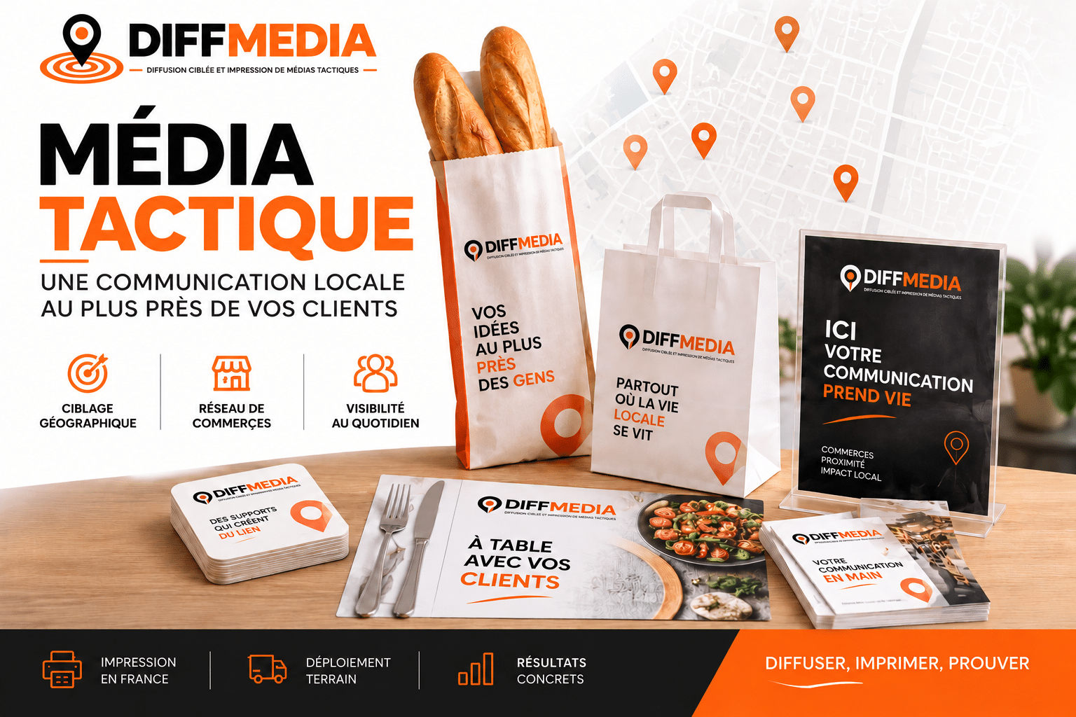 Exemples de médias tactiques pour une campagne publicitaire locale
