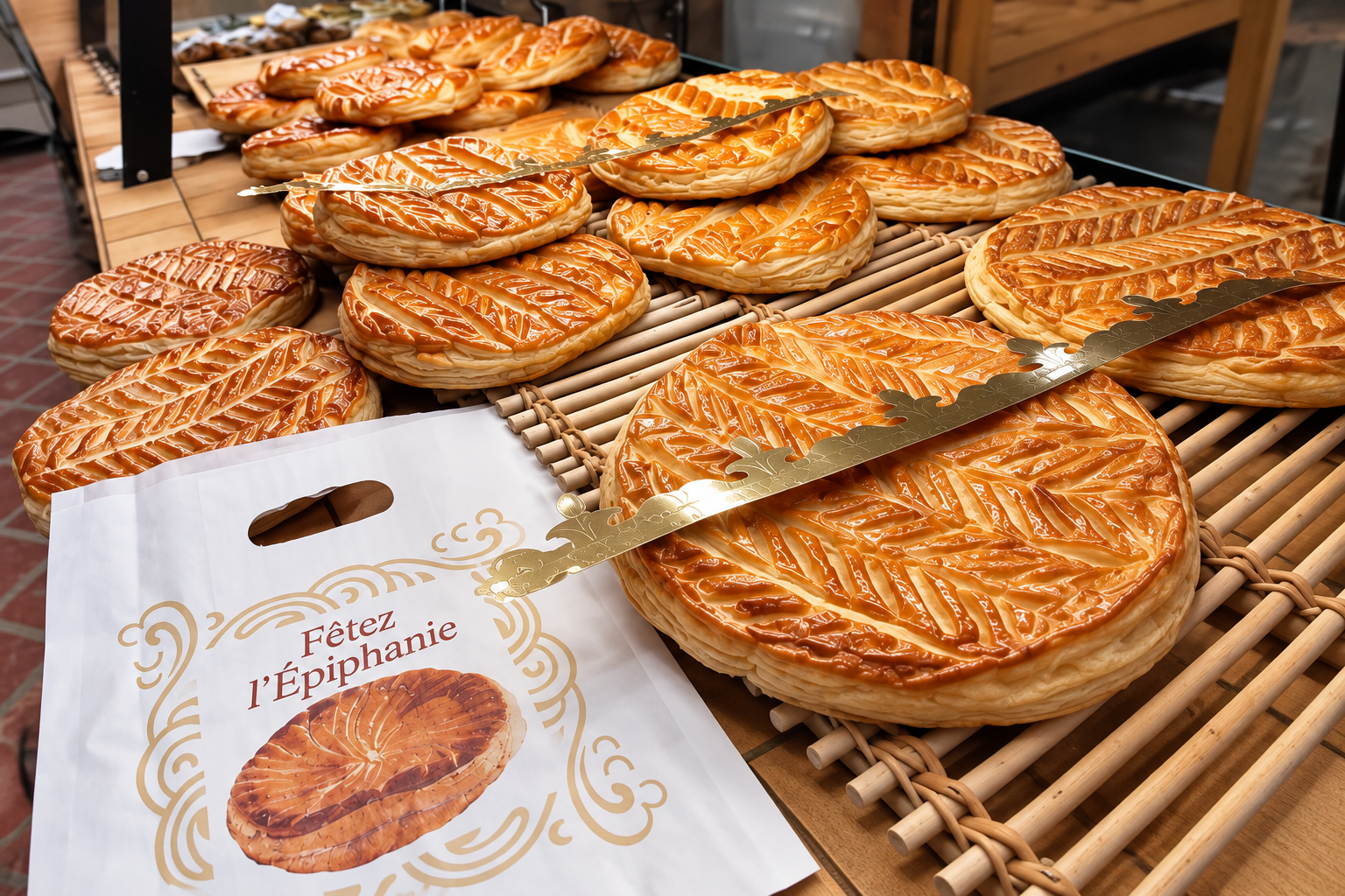 Sac à galette publicitaire diffusé en boulangerie